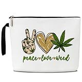 Weed Pouch, Weed Bag Weed Bags Marijuana Gifts Weed Accessories, Birthday Gifts For Women, Cosmetic Bag Zipper Travel Organizer Toiletry Pouch -12