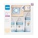 Mam Welcome To The World, Set Regalo con 3 Biberon Anticolica, Ciuccio, Clip Portaciuccio, Azzurro