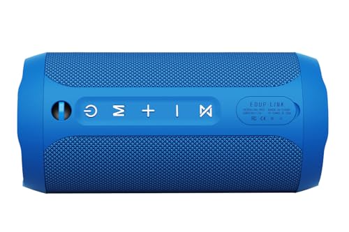 EDUPLINK Bluetooth Speaker, Portable Wireless Speakers, Waterproof IPX7 Speaker, TWS Pairing Stereo, Long Playtime for Home, Travel (Blue) - Image 2