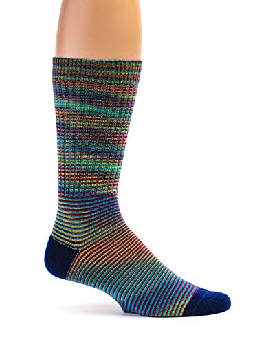 Baby Alpaca Wool, Brightly Patterned High Frequency Dress Power Socks - Fun, Funky & Colorful3