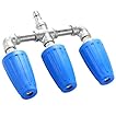 TasuoX Triple Turbo Nozzle Pressure Washer, 3-in-1 Power Washer Turbo Nozzle with 1/4" Quick Connect, 360° Rotating Turbo Nozzle Tip- 4000 PSI, 4-6 GPM, 2.0 Orifice, Blue