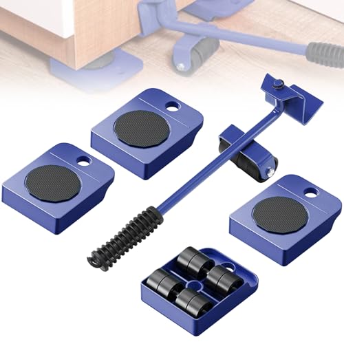 Furniture Movers with Wheels,Furniture Dolly with 4 Wheels,330Lbs Capacity Furniture Lifters,360° Rotation Furniture Lift Mover Tool Set for Heavy Furniture,Refrigerator,Sofa,Cabinet