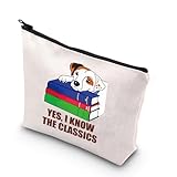 JNIAP Literature Dog Makeup Bag Jack Russell Terrier Dog Gifts Yes i Know The Classics Gifts For Readers (Classics mb)