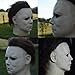 discomeink Michael Halloween Mask 1978 - White Latex Full Face Mask for Adults with Eye & Nose Holes Wigs - Scary Horror Movie Costume Accessory for Cosplay, and Halloween Party