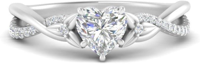 1.2-3.2 Carat Moissanite/Lab Grown Diamond Engagement Ring Diamond Wedding Ring for Women in 925 Sterling Silver/10K/14K/18K Solid Gold