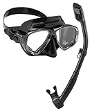 Mit verstellbarer Clip Schnorchelhalterung; Höher Tragekomfort der Maske mit weichen und komfortablen Dichtlippen