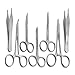 Set of 7 Pieces Scissors Forceps Hemostats Needle Holder Driver Set for Educational Training and Medical Procedures Made of Stainless Steel by Cynamed