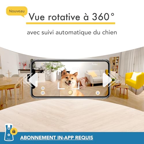 Image of Furbo 360 Dog Camera + Nanny Bundle: Home Security & Dog Safety Alerts, Rotating Pet Treat Dispenser Camera with Speaker, Smart Home Indoor Cam w Phone App (Additional Subscription Required at Setup)