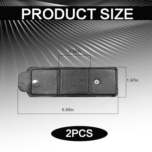 Auto Sicherheitsgurt Versteller, 2 PCS Premium PU Leder Sicherheitsgurt Clip für Fahrzeug Automobile Komfort Universal Schulter Nackenriemen Positionierer für Erwachsene (Schwarz-Snap-Typ)