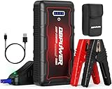 DBPOWER Jump Starter 2500A Peak 74Wh Portable Car Jump Starter (Up to 10L Gas/8L Diesel Engine) 12V Auto Battery Booster Pack with Smart Clamp Cables, Quick Charger, LED Light Jump Box