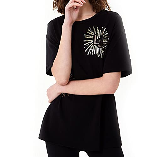 Maxi t-shirt manches courtes Liu Jo Jeans noir taille S pour femme
