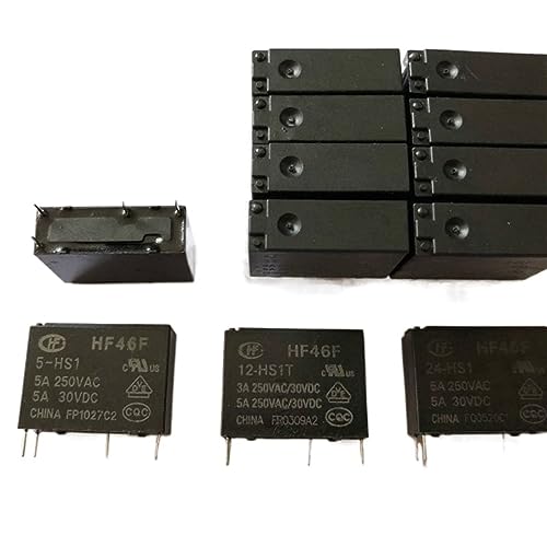 Relais de puissance 5A HF46F 4 broches normalement ouvert 5V 12V 24V micro relais PCB