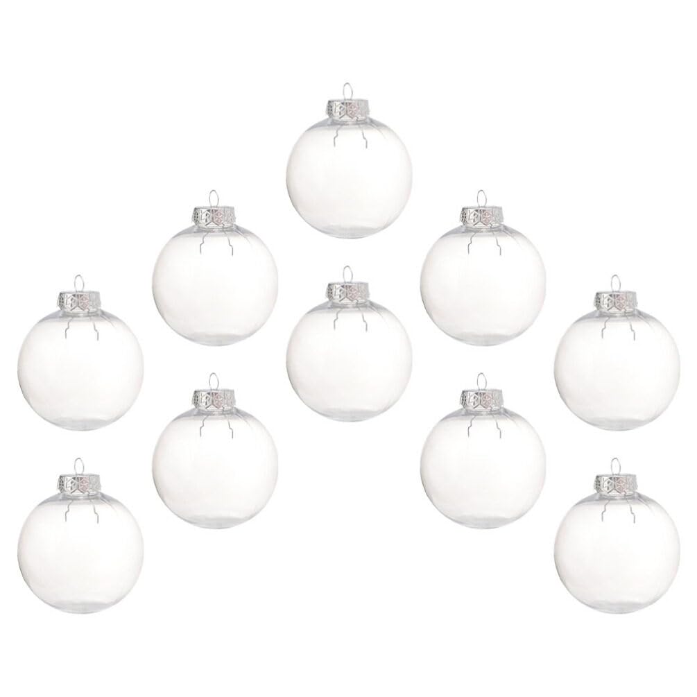 Boules d'ornement de Noël plastique transparent 8cm pour décoration maison fête mariage