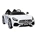 homcom Macchina Elettrica per Bambini con Licenza Ufficiale Mercedes-Benz Luci e Fanali Funzionanti Lettore di Musica MP3