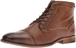 Steve Madden Men's JEFRIES Combat Boot, Dark tan, 10.5 M US