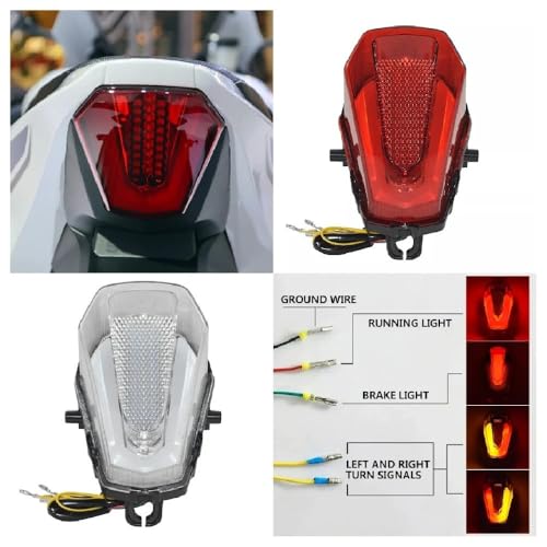 Luz trasera integrada para GSX-R 1000 2017-2024 con freno e intermitentes led 2