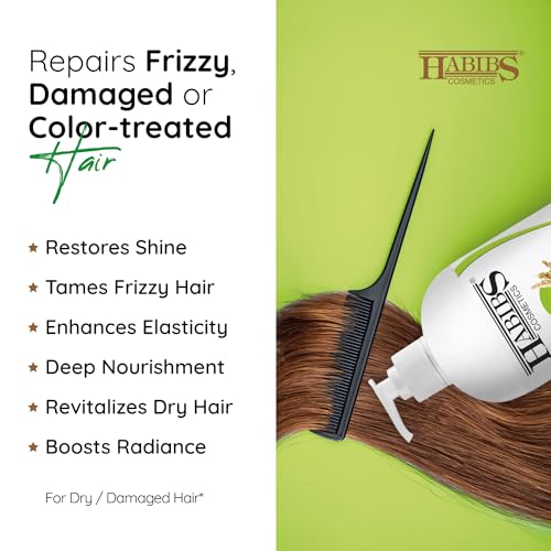 Image of Habibs Professinal hair conditioner Nourishing for Smooth & Straight Frizz-Free hair, With Wheat germ oil Vitamin E & tea tree oil Enriched (1LTR)