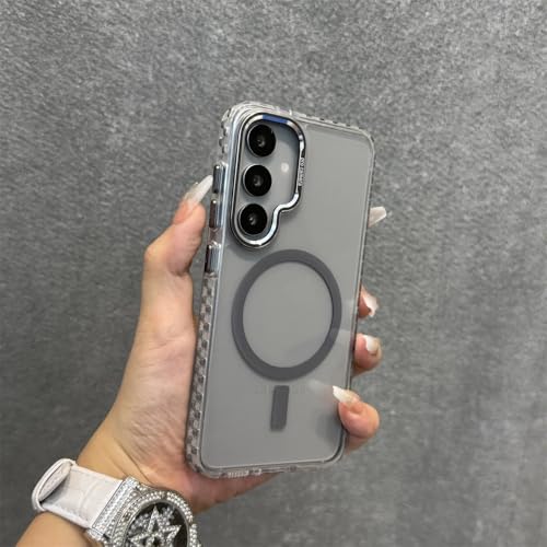 Coque transparente Galaxy S25 gris foncé idéale pour la voiture