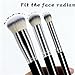 MLJHMRW professional kabuki makeup brush set nylon mascara stick hypoallergenic ABS plastic handle basic concealer brush for perfect beauty contour travel portable 170 270 370 (3pcs(170+270+370))