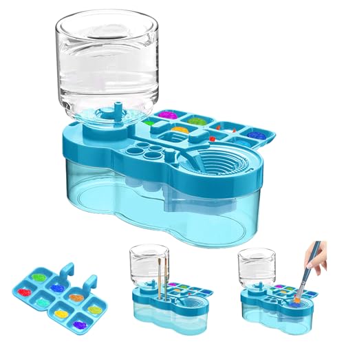 JEChrochen Paint Brush Cleaner Tool, Acrylic Paint Brush Washing Station,Face Paint Brush Water Cup for All Purpose Oil Watercolor Brush Painting Artist Professional,Art Supplies Gifts for Kids Adulta