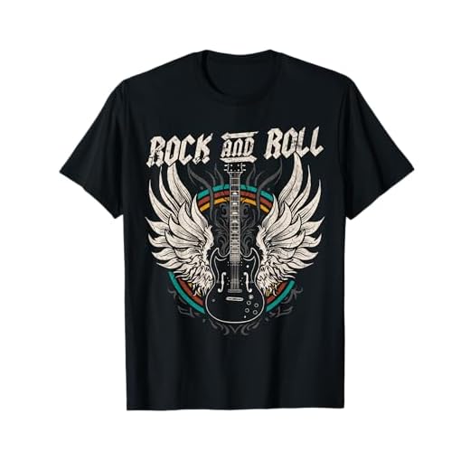 Rock and Roll Guitarra Vintage Rock Music Camiseta