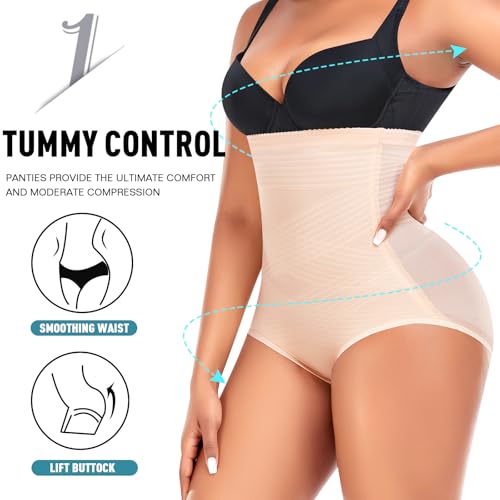Image of Werena Tummy Control Shapewear Panties for Women High Waist Cincher Shaping Underwear Body Shaper Panty Girdle