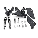 Matte Black Front Rider Foot Pegs Bracket for Kawasaki ZX6R ZX-6R 2005 2006 2007 2008 ZX636 2005 2006