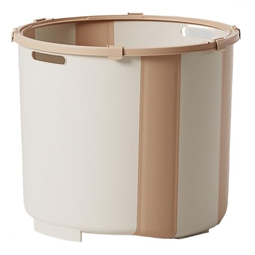 Zekono折りたたみ式ポータブル浴槽 断熱保温付き|家庭用簡易風呂・露天風呂に最適|子供から大人まで全年齢対応|組み立て簡単・持ち運び便利 (大容量・厚手仕様-ミルクホワイトカラー-シングルバレル)