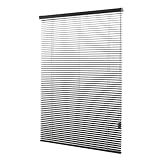 LRYELWA Alu-Jalousie ohne Bohren,Sichtschutz,Lichtschutz,Blendschutz,Sonnenschutz,Aluminium-Jalousie,25 mm Lamellen für Zuhause,Büro,Badezimmer,Küche,Fenster,Türen,Schwarz (70cm x 180cm)