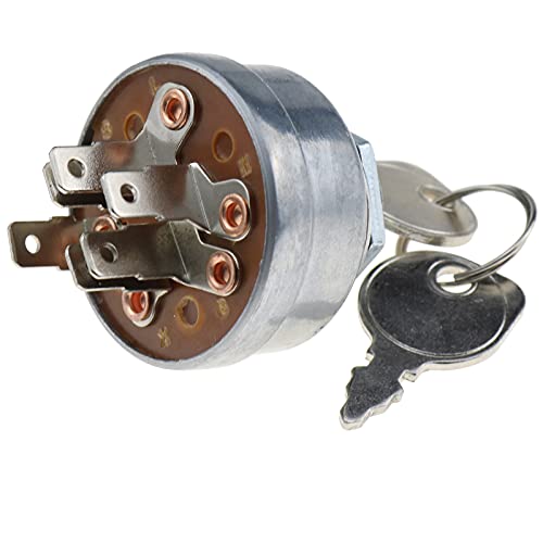 Dvparts Starter Ignition Key Switch W/ 2 Keys 092377Ma 092377 92377 Mu092377 Mu092377Ma 430-161 33-392 97645 For Murray Oregon Briggs & Stratton 5411H 5412H #TOP3