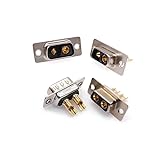  1PCS 2W2 2V2 30A 2 PIN Gold plated male female high current Connector D-SUB adapter solder type 2pin plug socket high power AUOQKQUT(2W2 Female Plug)
