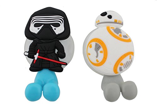 Finex 2 Pcs Set Star Wars Kylo Ren & Bb-8 Droid Toothbrush Holders With Suction Cup For Wall In Bathroom At Home #TOP15