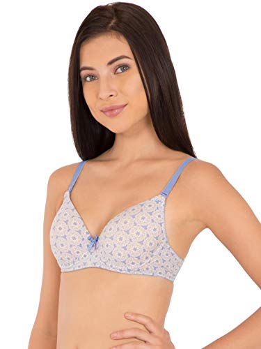 Image of Jockey 1245 Women's Under-Wired Padded Super Combed Cotton Elastane Stretch Multiway Styling T-Shirt Bra with Detachable Straps (Colors & Prints May Vary)