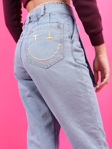 Image of Tokyo Talkies Women's Mom Fit Cropped Jeans| Mid-Rise| Jeans Pant