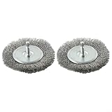 Drahtbürsten-Set für EFB 400/401 Pflasterfugenreiniger, Edelstahl-Fugen- und Unkrautbürsten mit 100 mm Durchmesser, Moosentfernung und Bürstenreinigungswerkzeuge