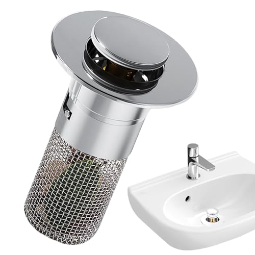 Tapón de desagüe para lavabo en baño fregadero emergente para baño enchufe colador de lavabo, tapón de lavabo desagüe de baño, colador de drenaje de lavabo profesional para lavabo de baño
