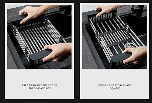 Image of EVANEX Double Bowl Kitchen Sink 45x20x10 inch Double Sink for Kitchen 304 Stainless Steel Handmade Kitchen Sink Including Couplings, Waste Pipe, Connector and Drain Basket