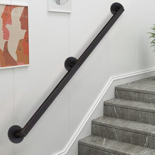 Rampe d'escalier extérieure antidérapante en métal forgé sécurité