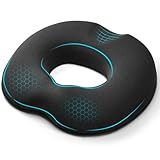 DmTown Donut Cushion for Hemorrhoids, Comfortable Coccyx Cushion Donut Pillow, Memory Foam Seat Cushion for Tailbone Pain, Sciatica, Pregnancy Postpartum & After Surgery Sitting (Women)