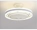 SuoANI Ventilateur de Plafond Plafonnier avec éclairage LED Ventilateur de Plafond Réglable Vitesse du Vent Fonction de contrôle du Vent pour Chambre Salon Lustre d'éclairage