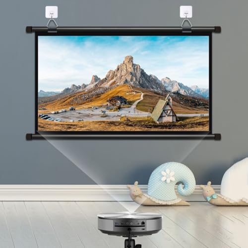 Pantalla de proyector enrollable 72 pulgadas 16:9 miniatura 2