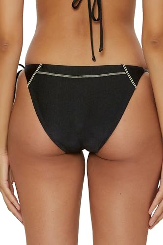 BECCA Women's Color Sheen Tie Side Bikini Bottom, Cheeky Coverage, Swimwear Separates2