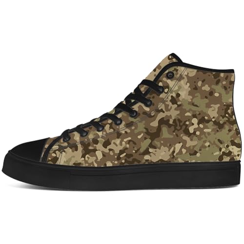 Camouflage Shoes Womens Mens Camo High Top Canvas Sneakers Gifts for Men Women