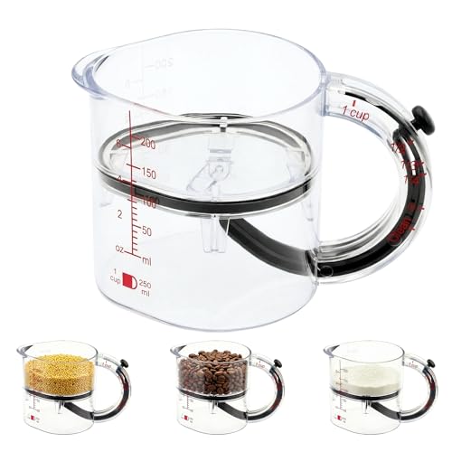 Vaso medidor ajustable 4 en 1 con doble escala miniatura 1