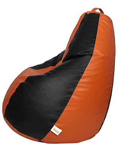 Image of Sattva Classic Bean Bag Cover Without Beans XL Size Dual Colour - Black Orange