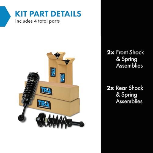 Image of TRQ Front Rear Complete Shock & Spring Struts Mount Set of 4 Kit for Ford Expedition
