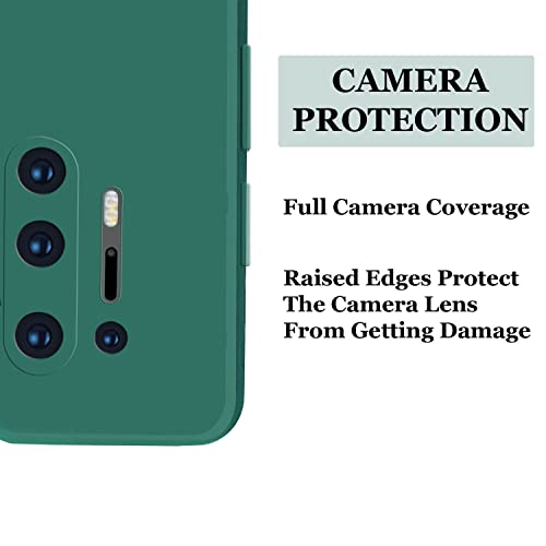 Image of A rtistque Liquid TPU Silicone Matte Shockproof Flexible with Camera Protection Soft Back Cover Case for OnePlus 8 Pro - Dark Green