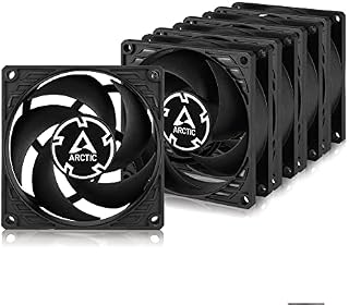 ARCTIC P8 (5 Pack) - 80 mm Case Fan, Pressure-optimised, quiet motor, Computer, Fan Speed: 3000 RPM - Black
