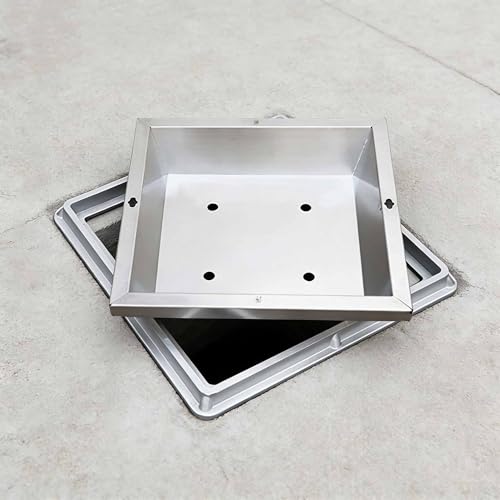 Cubierta cuadrada de acero inoxidable para tanque séptico con acabado empotrado 2