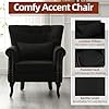 Accent Chairs For Living Room Modern Accent Living Room Chair Linen Fabric Club Single Sofa Chair With Ottoman Reading Chair